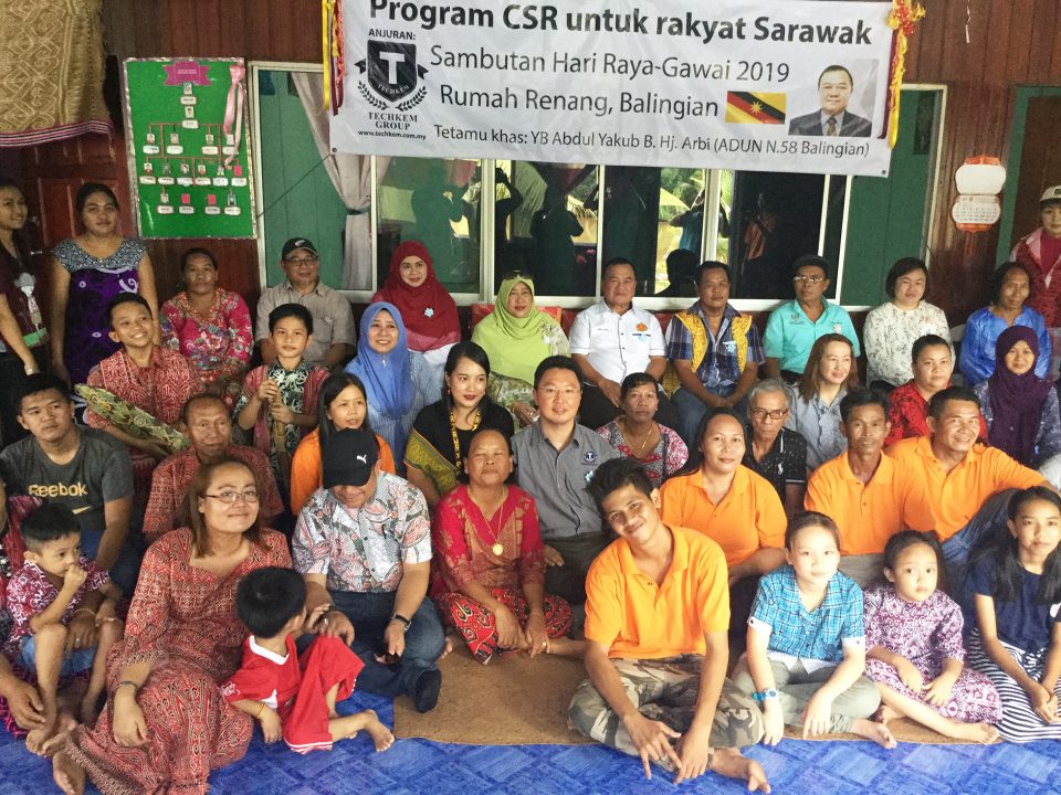 The Hari Raya-Gawai celebration organized by Techkem Group at Rumah Renang