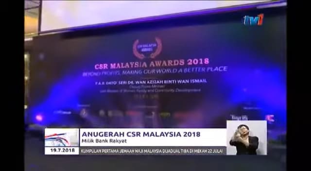 CSR Malaysia Awards 2018 on TV1